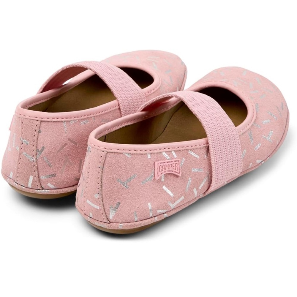 Camper Pink Mary Jane Shoes with Silver Sparkle Accents - Picture 5 of 6
